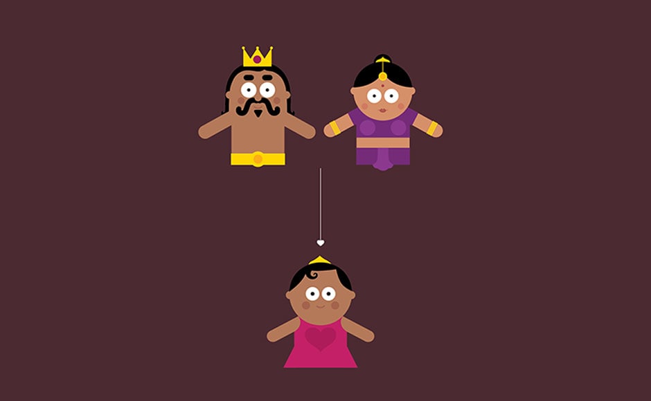 In another kingdom called Mithila, lived King Janak & Queen Sunayana. They found a baby in a furrow in a ploughed field. They adopted her and named her Sita. In another kingdom called Mithila, lived King Janak & Queen Sunayana. They found a baby in a furrow in a ploughed field. They adopted her and named her Sita.
