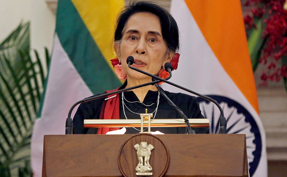 Swaraj and Suu Kyi discussed socio-economic development and strengthening democracy. Photo: Reuters Swaraj and Suu Kyi discussed socio-economic development and strengthening democracy. Photo: Reuters