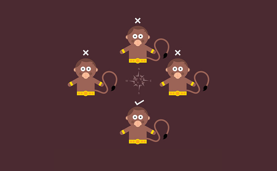 After becoming king, Sugriv sent out his monkey army in all four directions to search for Sita. But only the party that marched south, under Angad, returned with news. After becoming king, Sugriv sent out his monkey army in all four directions to search for Sita. But only the party that marched south, under Angad, returned with news.