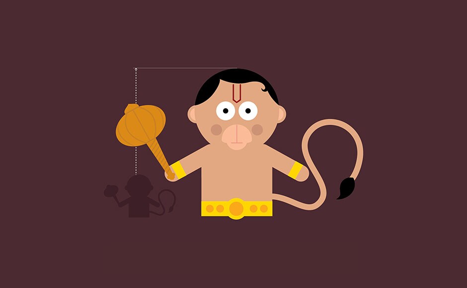 Sita was in Lanka! But who would take Ram’s message to her? The mighty Hanuman volunteered, and he assumed a gigantic form. Sita was in Lanka! But who would take Ram’s message to her? The mighty Hanuman volunteered, and he assumed a gigantic form.