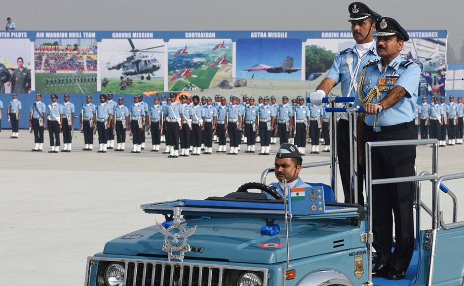 Indian Air Force chief Arup Raha inspects the parade at the 84th Air Force Day celebrations. In his customary address at the celebrations, Raha, who is also the chairman of the Chiefs of Staff Committee said, Indian Air Force chief Arup Raha inspects the parade at the 84th Air Force Day celebrations. In his customary address at the celebrations, Raha, who is also the chairman of the Chiefs of Staff Committee said,