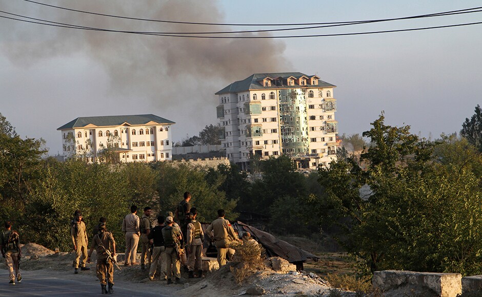Terrorists apparently used boats to cross the Jhelum river, which flows in Pakistan, to reach the building. Photo: AP Terrorists apparently used boats to cross the Jhelum river, which flows in Pakistan, to reach the building. Photo: AP