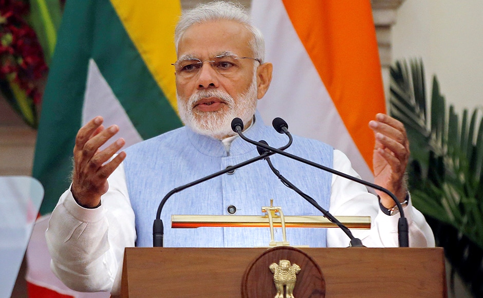 Modi announced India's cooperation programme and said that the two countries have agreed on security coordination in border areas. Photo: Reuters Modi announced India's cooperation programme and said that the two countries have agreed on security coordination in border areas. Photo: Reuters
