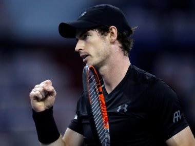 Andy Murray celebrates after defeating Steve Johnson. Reuters