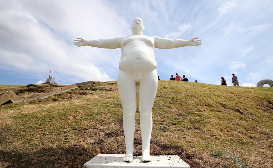 The exhibition has both Australian and international artists. The picture is of a work titled 'Dave' by artist Cathyann Coady. Photo: AP The exhibition has both Australian and international artists. The picture is of a work titled 'Dave' by artist Cathyann Coady. Photo: AP