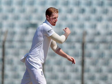 England's Ben Stokes in action during the 1st Test against Bangladesh. AP