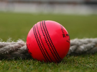 A pink ball used in the day-night Test cricket. Getty