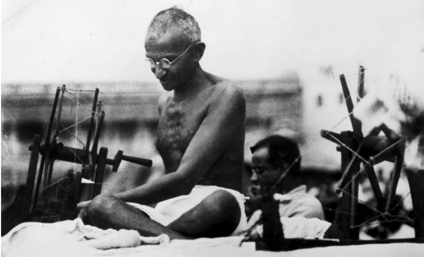 icking various strands of Gandhi's life, Jordens in his scholarly book describes Gandhi’s religion as 'large bulky homespun woollen shawl. Getty Images