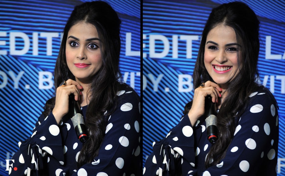 The actress looked her cheery self at the launch. Sachin Gokhale/Firstpost The actress looked her cheery self at the launch. Sachin Gokhale/Firstpost