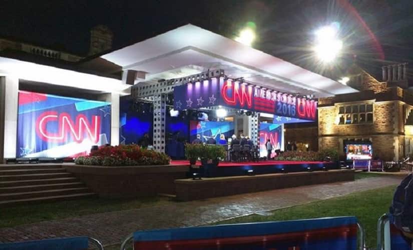 The on-campus home of the CNN panel for the duration of the debate. Firstpost/Saumya Pant 