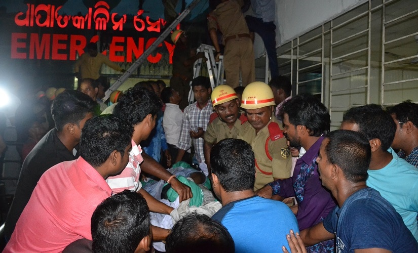 Rescue operations underway at the SUM Hospital. Firstpost/Biswa Ranjan