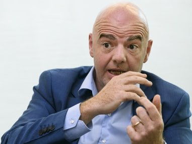 Fifa president Gianni Infantino during an interview. AFP
