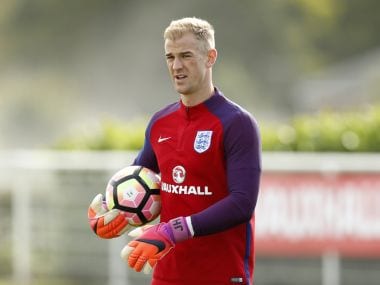 Joe Hart in training for England. Reuters