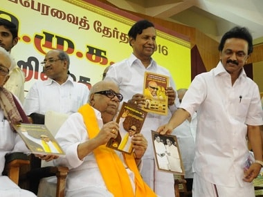 DMK chief M Karunanidhi and deputy