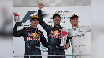 Formula One: Daniel Ricciardo wins dramatic Malaysian GP, Lewis Hamilton crashes out