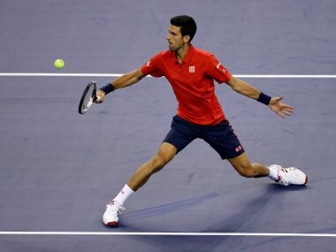 Novak Djokovic in action at the Shanghai Masters. Reuters