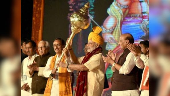 PM Modi attends Ramlila festivities in Lucknow, attacks Pakistan on terror