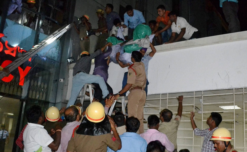 A total of 106 others underwent treatment for injuries. The hospital authorities denied any lapses on its part. Photo: PTI A total of 106 others underwent treatment for injuries. The hospital authorities denied any lapses on its part. Photo: PTI