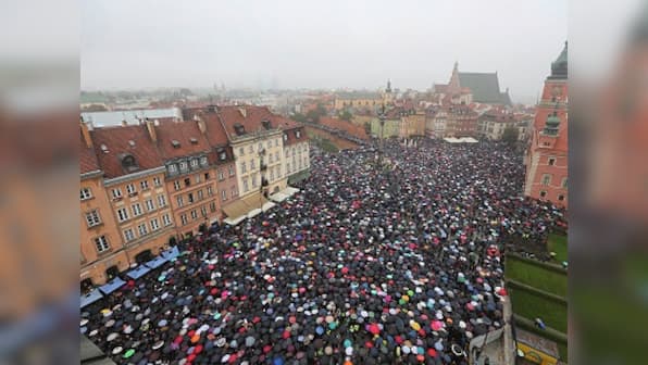 Poland parliament rejects abortion ban even as thousands of women stage massive protests