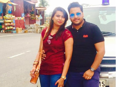 Pratibha gautam with her husband Abhishek. Image: Facebook