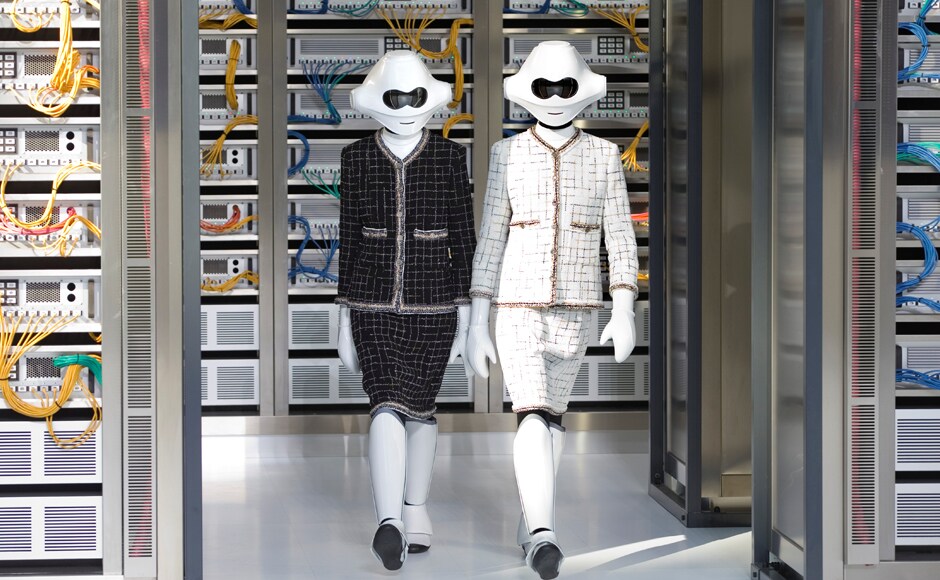 Chanel made fun of how much technology was part of people’s lives by producing a fashion show at Paris’ Grand Palais dedicated to wires, cables, and black data boxes. REUTERS/Charles Platiau Chanel made fun of how much technology was part of people’s lives by producing a fashion show at Paris’ Grand Palais dedicated to wires, cables, and black data boxes. REUTERS/Charles Platiau