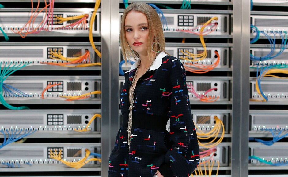 The collection was designed by Karl Lagerfeld for Chanel's ready-to-wear Spring/Summer collection. Lily-Rose Depp poses in one of the outfits. REUTERS/Gonzalo Fuentes The collection was designed by Karl Lagerfeld for Chanel's ready-to-wear Spring/Summer collection. Lily-Rose Depp poses in one of the outfits. REUTERS/Gonzalo Fuentes