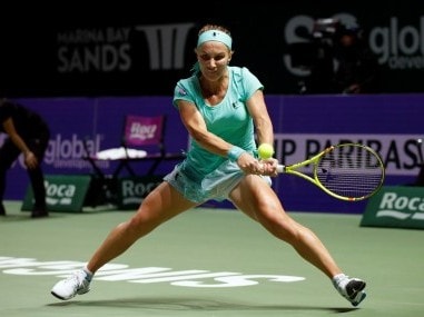 Svetlana Kuznetsova of Russia in action at the WTA Finals. Reuters