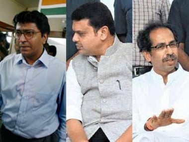 Raj Thackeray, Devendra Fadnavis and Udhav Thackeray