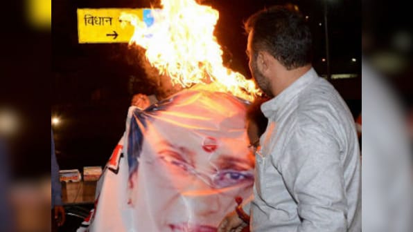Congress workers in UP burn Rita Bahuguna Joshi's effigy after she joins BJP