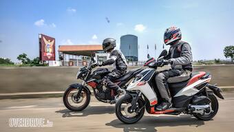 Image gallery: Aprilia SR150 vs Suzuki Gixxer