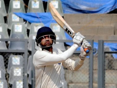 Swapnil Gugale of Maharashtra plays a shot against Delhi during their Ranji Trophy match. PTI