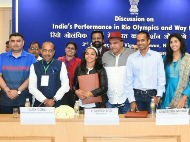 Vijay Goel meets former sportspersons, coaches to chart way for better performance at Olympics Vijay Goel meets former sportspersons, coaches to chart way for better performance at Olympics