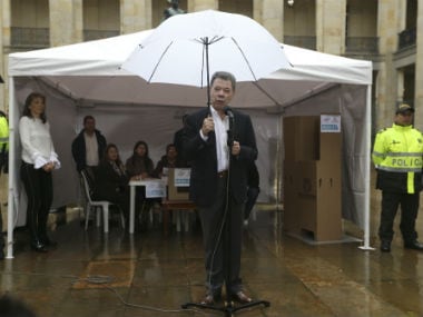 File image of Colombia's President Santos. AP