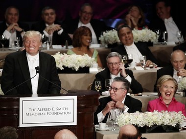 Trump, Clinton trade caustic barbs and brutal takedowns as roast turns bitter Trump, Clinton trade caustic barbs and brutal takedowns as roast turns bitter