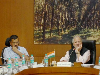 Delhi Chief Minister Arvind Kejriwal and Lt Governor Najeeb Jung. PTI