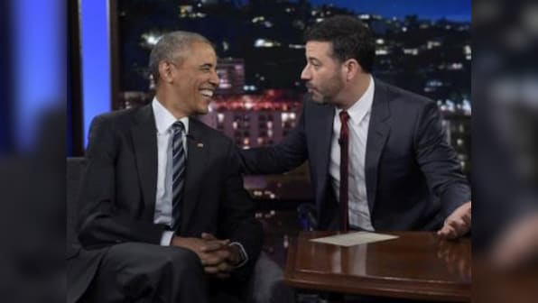 Barack Obama takes a dig at Donald Trump on Jimmy Kimmel Live