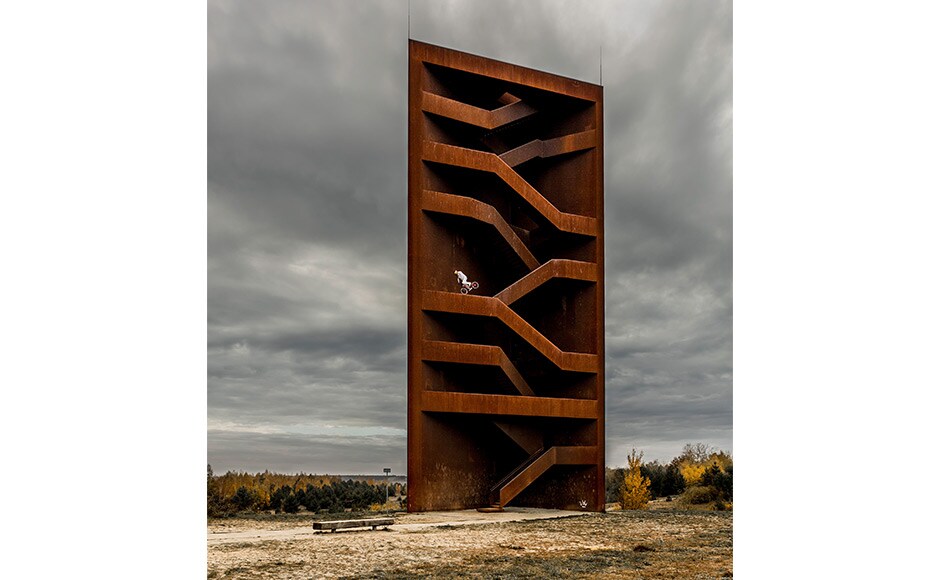 Lorenz Holder also clinched the prize for the Playground category. In this picture, he shot BMXer Senad Grosic riding a rusted viewing platform in Senftenberg, Germany. Lorenz Holder/ Redbull Illume Lorenz Holder also clinched the prize for the Playground category. In this picture, he shot BMXer Senad Grosic riding a rusted viewing platform in Senftenberg, Germany. Lorenz Holder/ Redbull Illume