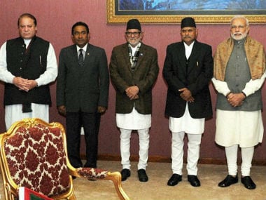 File image of leaders of Saarc countries. PTI