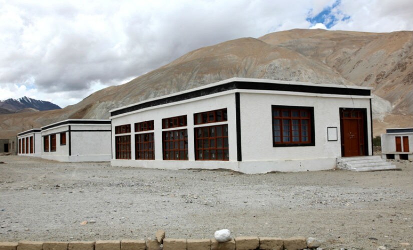 Newly built hostel building, Chushul. Image courtesy: Sanjeev Nayyar