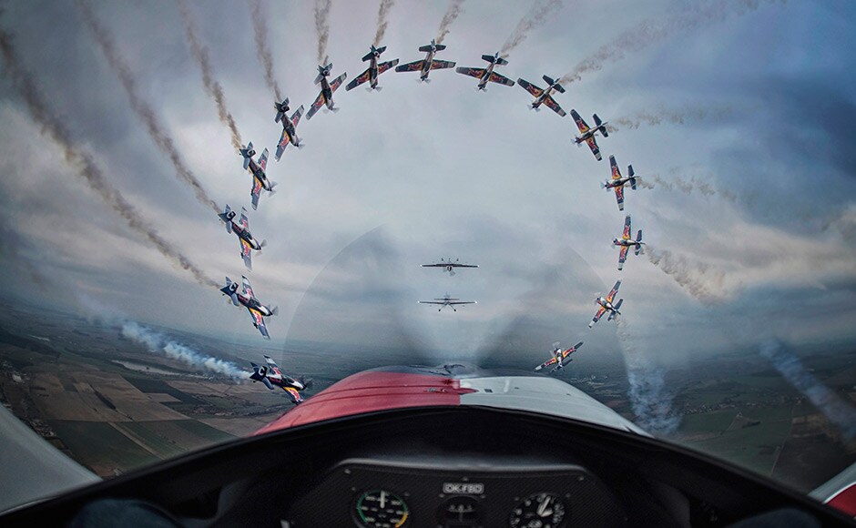 The Sequence by Sony category winner is Daniel Vojtěch from Czech Republic. His shot of Flying Bulls pilots Miroslav Krejci, Jan Rudzinskyi, Stanislav Cejka and Jan Tvrdic in Jaromêř, Czech Republic won him the title. Daniel Vojtěch/ Redbull Illume The Sequence by Sony category winner is Daniel Vojtěch from Czech Republic. His shot of Flying Bulls pilots Miroslav Krejci, Jan Rudzinskyi, Stanislav Cejka and Jan Tvrdic in Jaromêř, Czech Republic won him the title. Daniel Vojtěch/ Redbull Illume