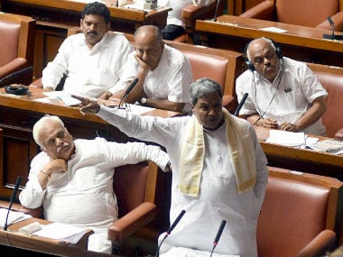 Karnataka CM Siddaramaiah during the special session. PTI