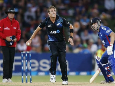 Tim Southee (centre) is New Zealand's most successful bowler in ODIs. Reuters