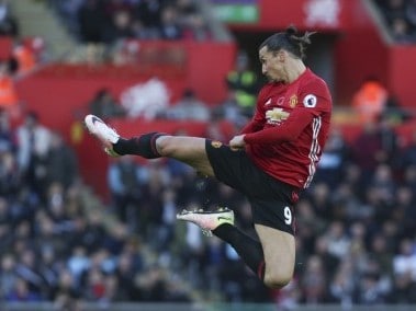 Manchester United's Swedish striker Zlatan Ibrahimovic. AFP