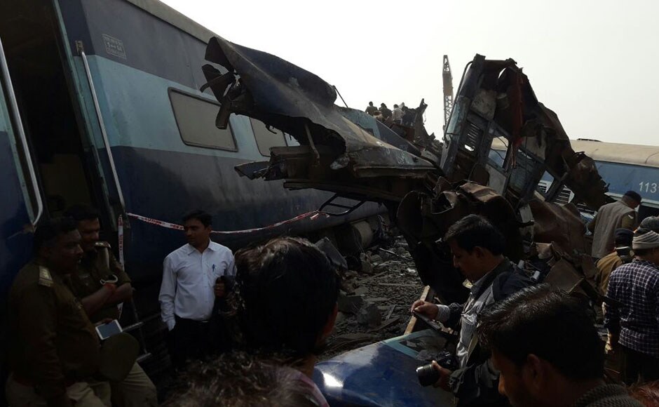 Railway Minister Suresh Prabhu and the Chief Ministers of Uttar Pradesh and Madhya Pradesh, where the train originated, also announced financial compensation to the dead and the injured. Photo: Naveen Lal Suri/ Firstpost Railway Minister Suresh Prabhu and the Chief Ministers of Uttar Pradesh and Madhya Pradesh, where the train originated, also announced financial compensation to the dead and the injured. Photo: Naveen Lal Suri/ Firstpost