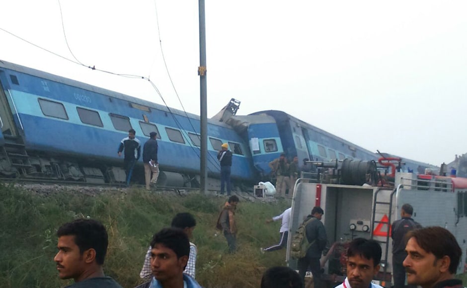 At least 96 people were killed and over 150 injured when 14 coaches of the Indore-Patna Express derailed near here before dawn on Sunday, officials said. PTI At least 96 people were killed and over 150 injured when 14 coaches of the Indore-Patna Express derailed near here before dawn on Sunday, officials said. PTI