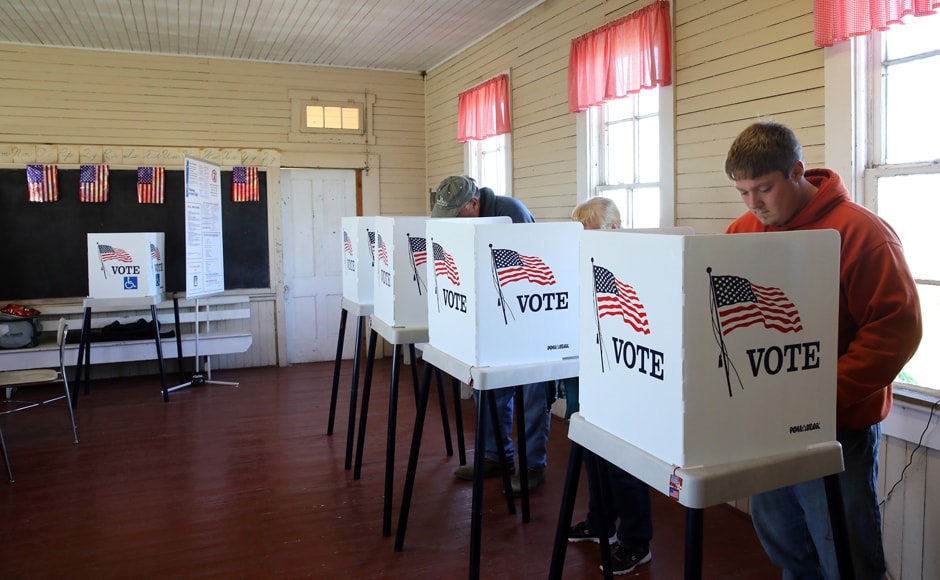 People vote in a one-room schoolhouse in Colo, Iowa. Reuters People vote in a one-room schoolhouse in Colo, Iowa. Reuters