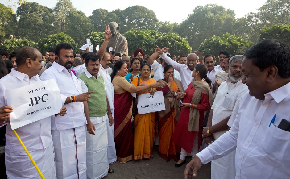 Congress vice-president Rahul Gandhi said a cent percent united opposition was standing outside Parliament and the entire opposition is united, over 200 MPs are standing and the PM should tell why he has taken this decision. (Photo: AP) Congress vice-president Rahul Gandhi said a cent percent united opposition was standing outside Parliament and the entire opposition is united, over 200 MPs are standing and the PM should tell why he has taken this decision. (Photo: AP)
