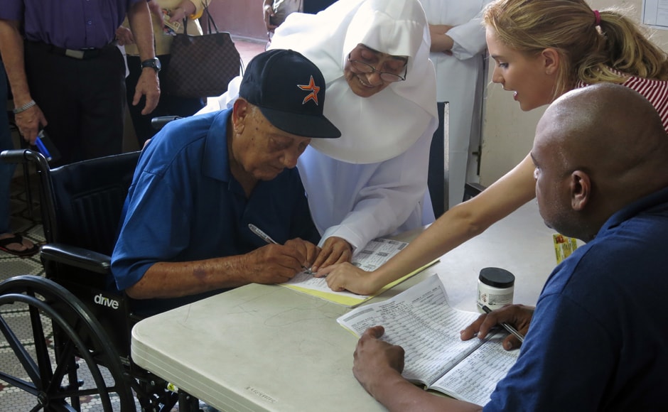 A voter signs in at a polling station to vote in the general election, at an elementary school in San Juan, Puerto Rico. Residents of Puerto Rico are US citizens, but they can’t vote in the US presidential election, a fact that the leading candidate for governor wants to change. AP A voter signs in at a polling station to vote in the general election, at an elementary school in San Juan, Puerto Rico. Residents of Puerto Rico are US citizens, but they can’t vote in the US presidential election, a fact that the leading candidate for governor wants to change. AP
