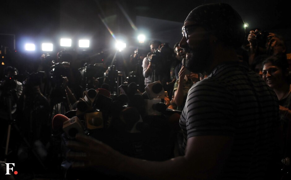 Aamir Khan addresses the media at the event. Courtesy: Sachin Gokhale/Firstpost Aamir Khan addresses the media at the event. Courtesy: Sachin Gokhale/Firstpost