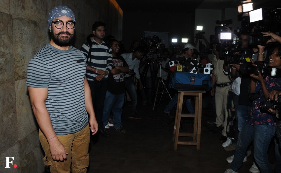 Aamir Khan at the screening of the making of his next Dangal. Courtesy: Sachin Gokhale/Firstpost Aamir Khan at the screening of the making of his next Dangal. Courtesy: Sachin Gokhale/Firstpost